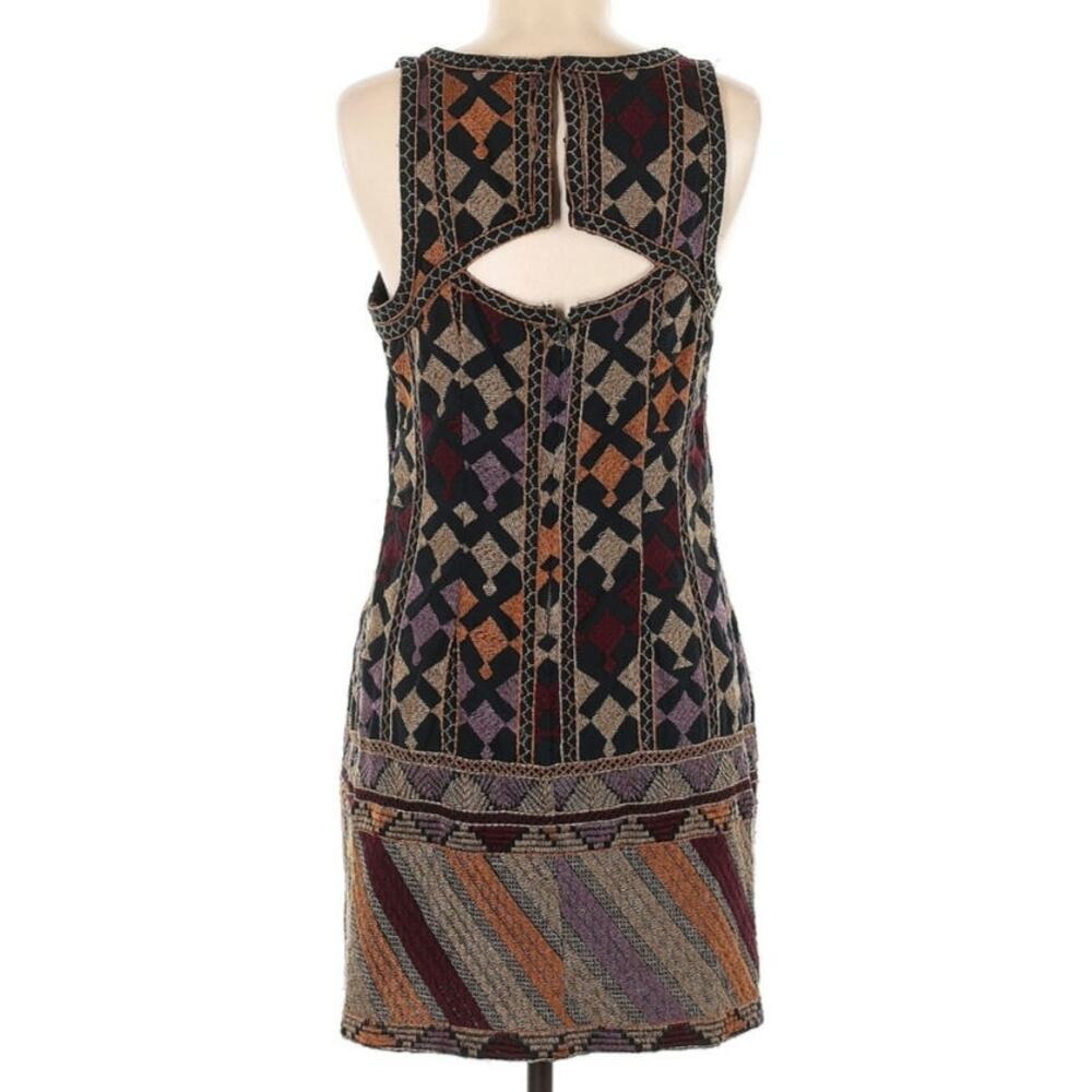 Boho Geo-Print Sleeveless Shift Dress - Multicolor - Picture 3 of 7